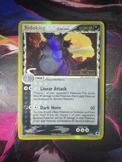 Nidoking 6/101 EX Dragon Frontiers Pokemon Card Reverse Holo Foil Rare MP - Image 1