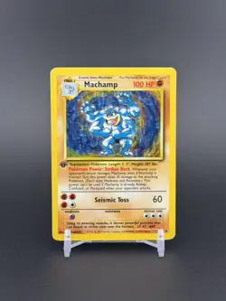 Pokemon TCG - Machamp 8/102 Holo Rare 1st Editon Base Set WOTC Vintage Card HP - Image 1