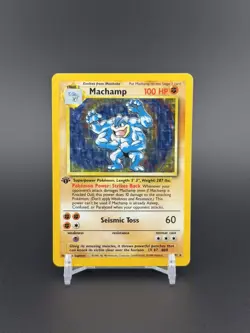 Pokemon TCG - Machamp 8/102 Holo Rare 1st Editon Base Set WOTC Vintage Card MP - Image 1