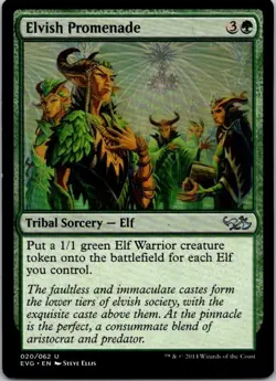 MTG Magic The Gathering Elvish Promenade Duel Elves Goblins Played See Scan - Image 1