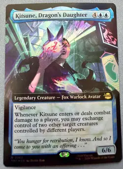 Kitsune, Dragon's Daughter #262 FOIL (Extended Art) -MTG TMT - NEAR MINT NM - Image 1