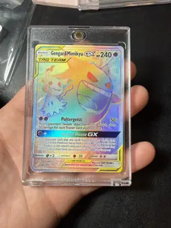 2019 Team Up Gengar & Mimikyu GX Rainbow Secret Rare HR #186/181 - Image 4