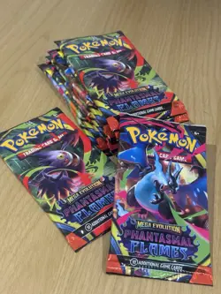 Set of 10 Pokemon Mega Evolution Phantasmal Flames sleeved booster packs - Image 5