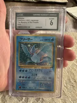 1997 Pokemon Articuno Mystery of the Fossils # 144 Holo CGC 6 - Image 1