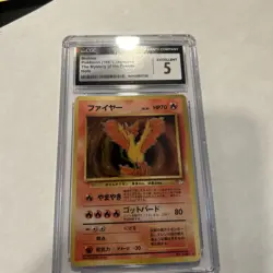 1997 Pokemon Moltres Mystery of the Fossils Holo (Japanese) CGC 5 EX - Image 1