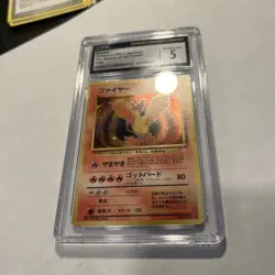 1997 Pokemon Moltres Mystery of the Fossils Holo (Japanese) CGC 5 EX - Image 3