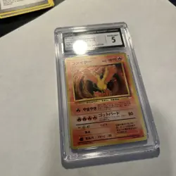 1997 Pokemon Moltres Mystery of the Fossils Holo (Japanese) CGC 5 EX - Image 4