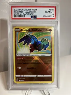 PSA 10 Radiant Hawlucha Holo Sword & Shield Astral Radiance 081/189 Pokemon TCG - Image 1