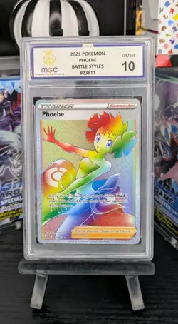 Phoebe 2021 Pokemon Battle Styles 175/163 Secret Trainer PSA 10 MGC 10 - Image 1