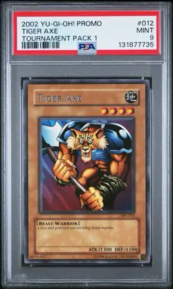 2002 Yu-Gi-Oh! Tiger Axe Tournament Pack 1 TP1 Rare PSA 9 - Image 1