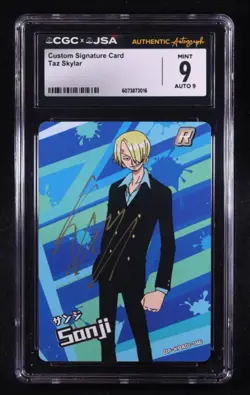 One Piece Signed Taz Skylar Sanji Trading Card Skypiea R 046 OP KDAI01 - Image 1