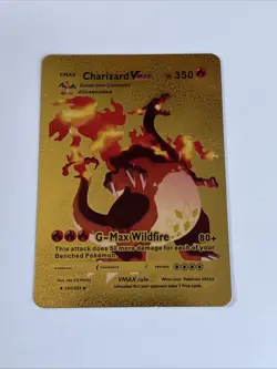 Charizard VMAX HP330 Gold Metal Pokemon Card-Collectible - Image 1