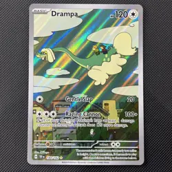 Pokemon TCG Drampa Temporal Forces Illustration Rare Holo Card 184/162 - Image 1
