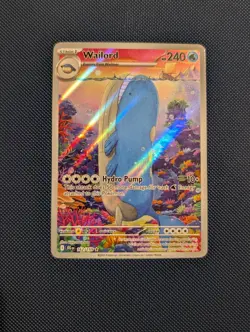 Pokemon Cards Wailord 162/159 Journey Together Illustration Rare NM - Image 1