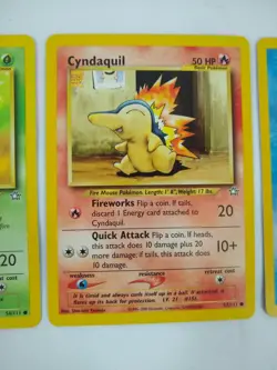 Pokemon Gen 2 Starters - Chikorita Cyndaquil Totodile - Exact Cards! - Image 3