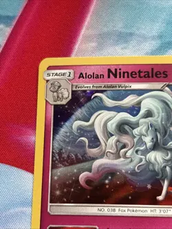 Alolan Ninetales 111/181 Holo Rare Team Up Pokemon NM Card - Image 2