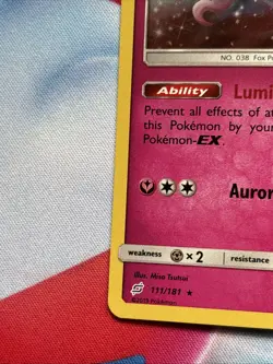 Alolan Ninetales 111/181 Holo Rare Team Up Pokemon NM Card - Image 5