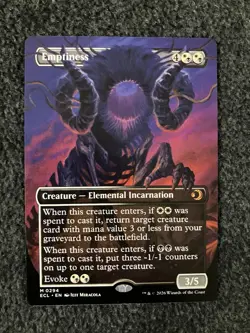 Magic The Gathering MTG - Emptiness (Borderless) - Lorwyn Eclipsed - Image 1
