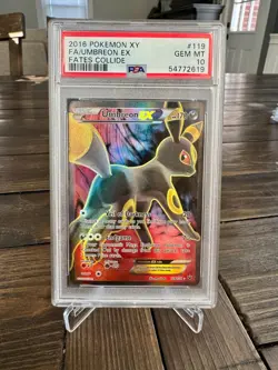 Umbreon EX (Full Art) Pokemon Fates Collide Holo 119/124 PSA 10 (Gem Mint) - Image 1