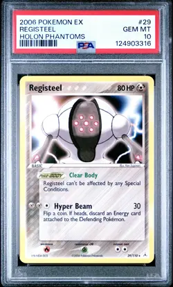 2006 POKEMON EX HOLON PHANTOMS #29 REGISTEEL PSA 10 - Image 1