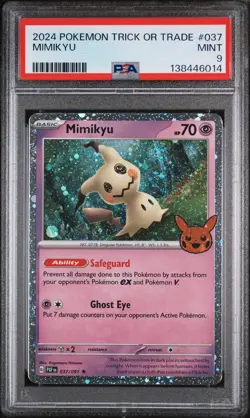 2024 POKEMON TRICK OR TRADE #037 MIMIKYU PSA 9 - Image 1