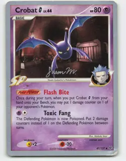 2009 Pokemon, Platinum, #47/127 Crobat G, Uncommon, 2009 World Championships JM - Image 1