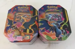 Mega Charizard X ex & Y ex Tin Set Sealed! (2 Tins) Pokemon TCG - Image 1