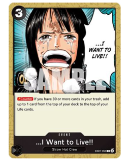 x4 ...I Want to Live!! - EB01-050 - C One Piece Card Game - Image 1