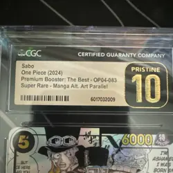 Sabo One Piece CCG Premium Booster OP04-083 Super Rare Manga Alt Art CGC 10 - Image 5