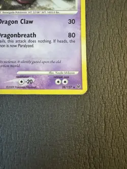 2009 Giratina Lv. 70 28/127 - Platinum Exclusive Cosmos Holo Rare Pokemon Card - Image 3