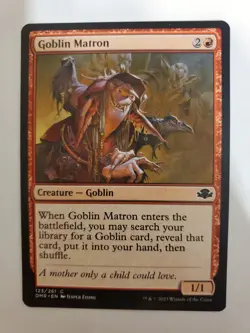 MTG Magic The Gathering Card Goblin Matron Creature Goblin Red Dominaria Remaste - Image 1
