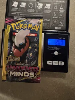 Heavy - 8.00g! Pokemon Sun & Moon Unified Minds 3 Card Mini Booster Pack - Image 1