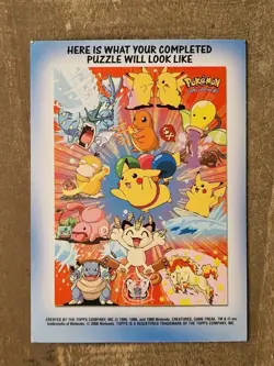 Rattata #S19 Topps Series 2 Puzzle Card - Blue Label - LP - Image 2