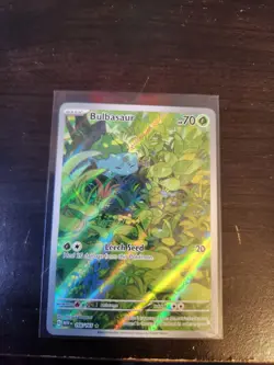 Pokemon Bulbasuar 151 TCG Art Rare Card #166/165 NM/Mint+ Condition - Image 1