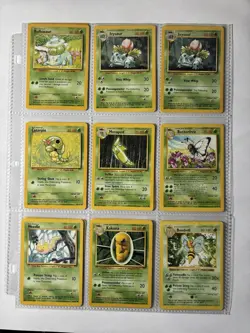 Pokemon Vintage Grass Poison Lot 36 cards Bulbasaur Ivysaur Beedrill Arbok Base - Image 1