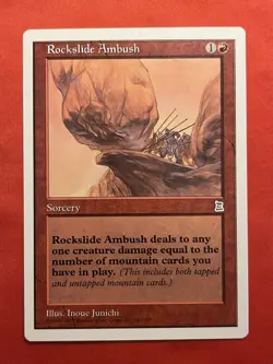 Rockslide Ambush Portal Three Kingdoms NM Red Uncommon CARD - Image 1