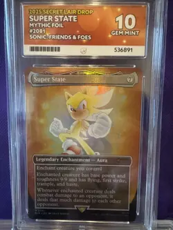 MTG - Super State - Rainbow Foil - Sonic Secret Lair Drop - 2081 - ACE GRADED 10 - Image 1