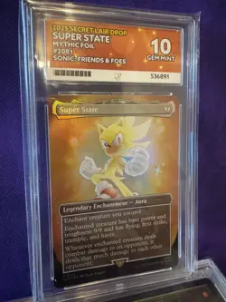 MTG - Super State - Rainbow Foil - Sonic Secret Lair Drop - 2081 - ACE GRADED 10 - Image 3
