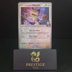 Team Rocket's Meowth - 149/182 - Destined Rivals - Reverse Holo - Pokemon TCG - Image 1