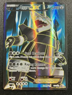 Aggron EX Full Art Holo Card 153/160 LP XY-Primal Clash Pokemon FAST SHIP!! - Image 1