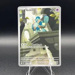 Pokemon TCG Golett 122/086 Illustration Rare Holo Black Bolt SV - Image 1