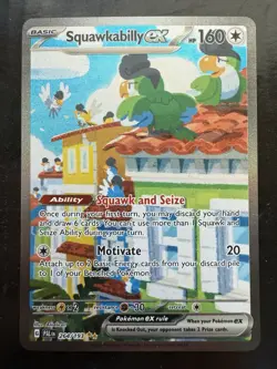 Pokemon Squawkabilly ex 264/193 Sv02: Paldea Evolved Special Illustration (NM) - Image 1