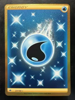 Pokemon Water Energy Gold Secret Rare 231/198 – Chilling Reign (NM) - Image 1