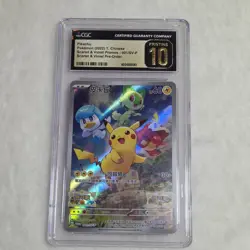 2022 Pokemon T. Chinese Scarlet Violet Promos #001/SV-P Pikachu CGC 10 PRISTINE - Image 1