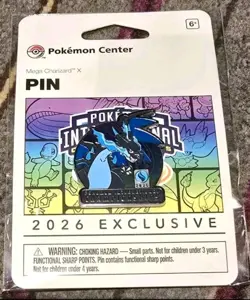 Pokemon EUIC 2026 International Exclusive Mega Charizard X Pin - Image 1