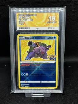 Pokemon Go Radiant Blastoise Rare 018/078 Holo ACE 10 GEM MINT - Image 1