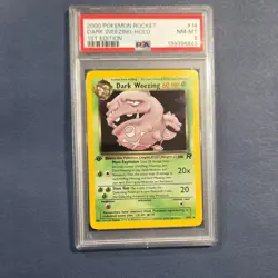 Pokemon Team Rocket Dark Weezing 1st Edition Holo #14/82 PSA 8 2000 - Image 1