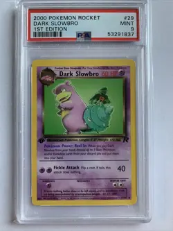2000 Pokemon Team Rocket 1st Edition #29 DARK SLOWBRO PSA 9 MINT Non-Holo - Image 1