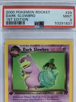 2000 Pokemon Team Rocket 1st Edition #29 DARK SLOWBRO PSA 9 MINT Non-Holo - Image 2