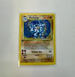 Machamp 8/102 1st Edition Holo Rare Base Set Pokemon TCG - Image 1